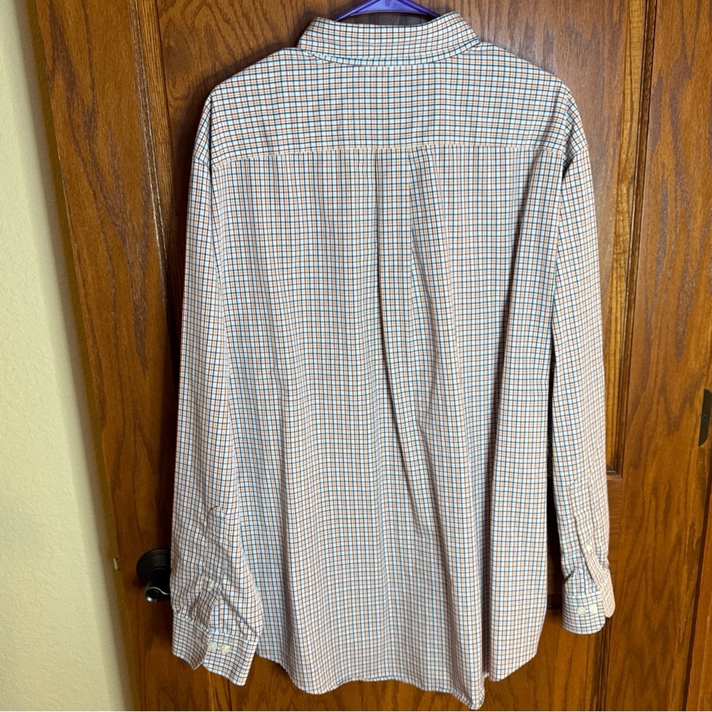 Brooks Brothers Men's Plaid Shirt - Blue and Brown
